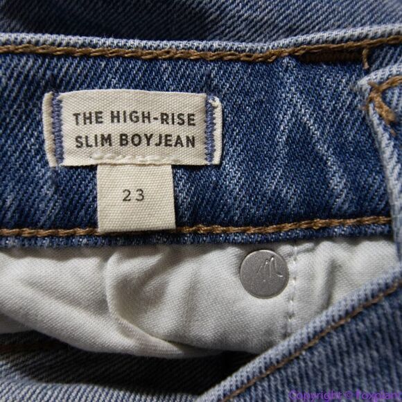 NEW Madewell High-Rise Slim Boyjean in Neal Wash: TENCEL™ Denim, 23 - Picture 15 of 16